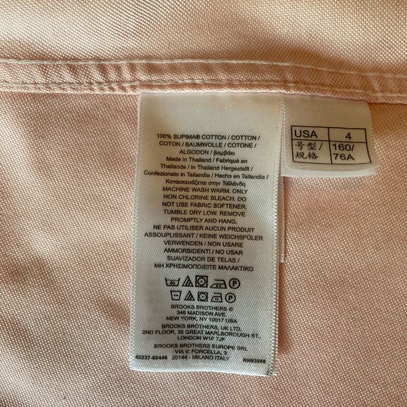Tailored Fit, Non-Iron, Classic Oxford Button Down, Light Pink, size 4 - Picture 5 of 5